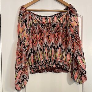 Truth Multicolor Boho Print Blouse size medium